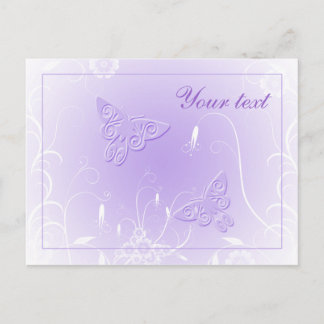 Postal Diseño suave de mariposa pastel