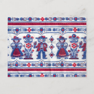Postal Diseño tradicional de tela suiza