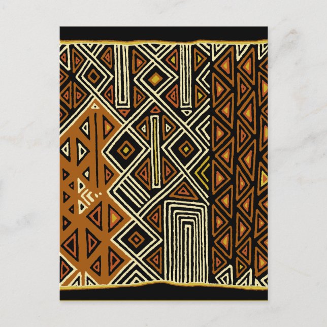 Postal Diseño Tribal Africano Kuba (Anverso)