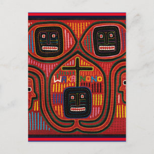 Postal Diseño Tribal Cuna