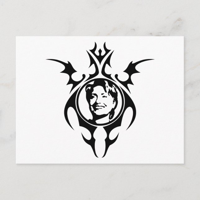 Postal Diseño tribal de Hillary Clinton (Anverso)