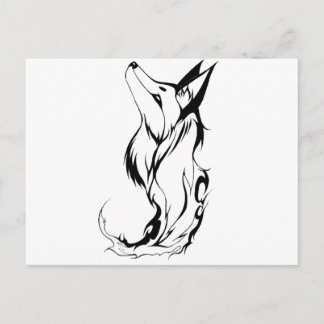 Postal Diseño tribal de tatuajes de Fox