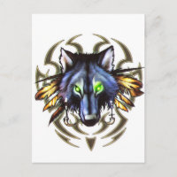 Diseño tribal del tatuaje del lobo