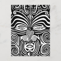 Diseño tribal maorí antiguo del tatuaje de Moko