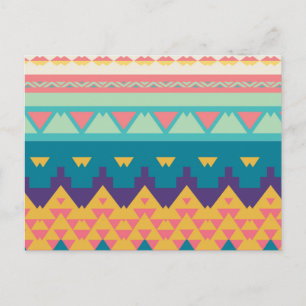 Postal Diseño tribal Pastel