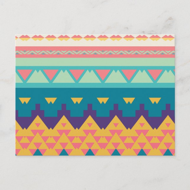Postal Diseño tribal Pastel (Anverso)