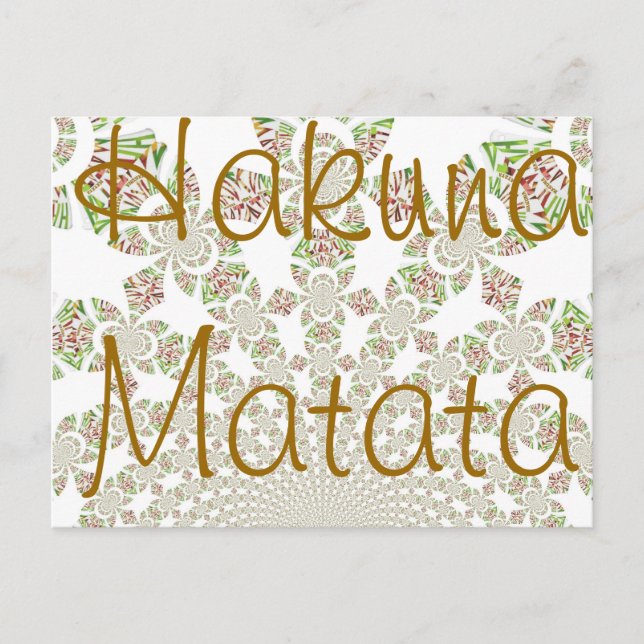 Postal Diseño único de Hakuna Matata: Serene Vibes (Anverso)
