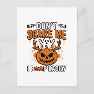 Postal Diseño vectorial de cita de calabaza fantasma dive