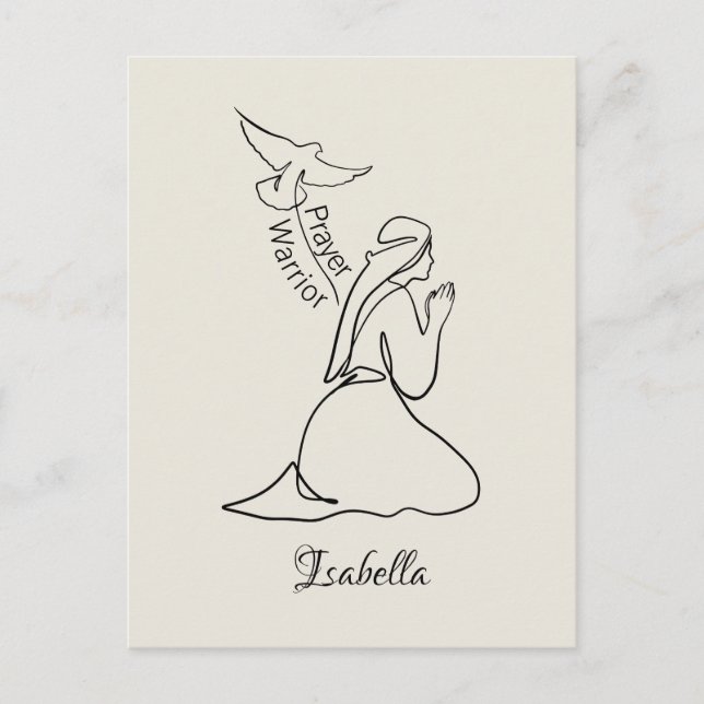 Postal Diseño y nombre del Personalizar del Guerrero de l (Anverso)