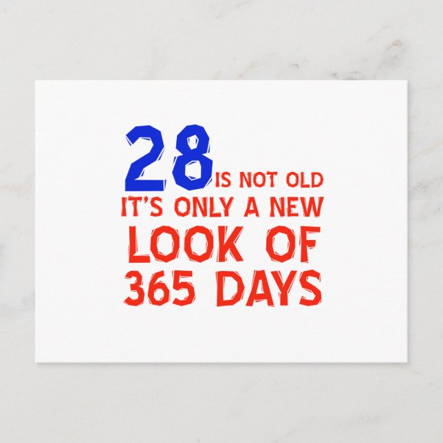 Postal Diseños de 28 años de edad (Anverso)