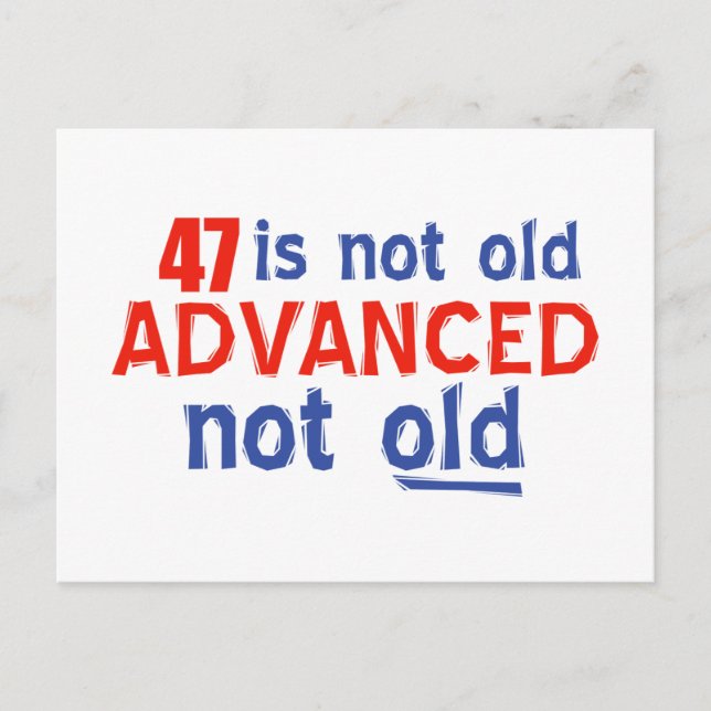 Postal Diseños de 47 años de edad (Anverso)