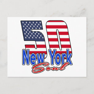 Postal Diseños de 50 cumpleaños Soul de Nueva York