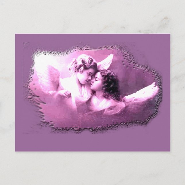 Postal Diseños de ángeles franceses vintage (Anverso)