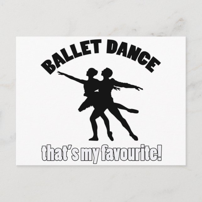 Postal Diseños de baile de ballet (Anverso)