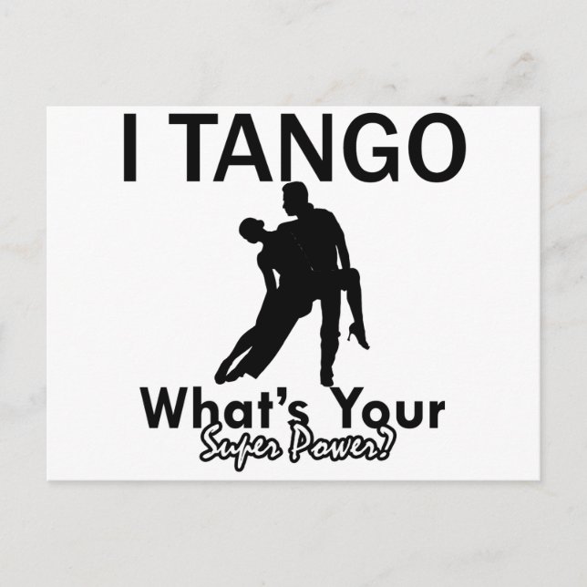 Postal Diseños de baile de tango (Anverso)