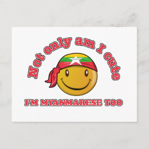Postal Diseños de banderas de Myanmar