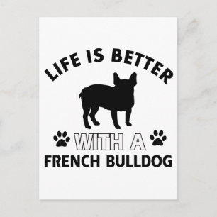 Postal Diseños de Bulldog de Francia