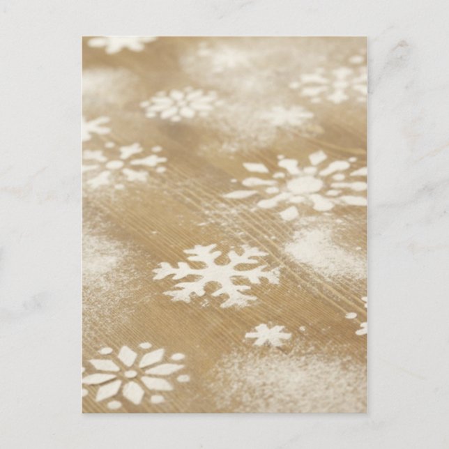 Postal Diseños de copos de nieve (Anverso)