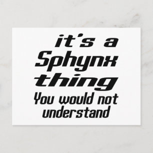 Postal Diseños de cosas de Sphynx