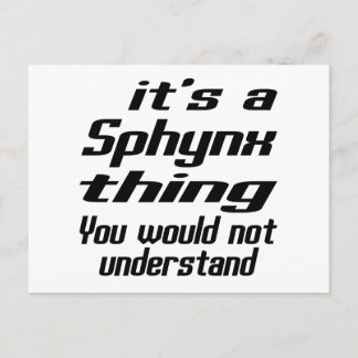 Postal Diseños de cosas de Sphynx
