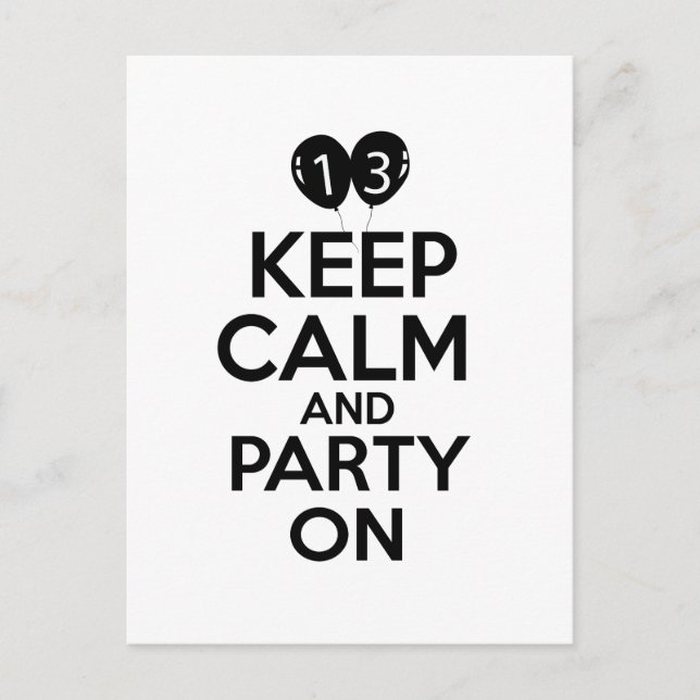 Postal diseños de cumpleaños de 13 años (Anverso)