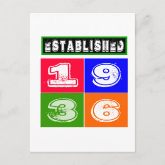 Postal Diseños de cumpleaños de 1936