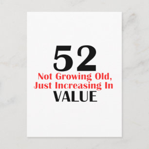 Postal diseños de cumpleaños de 52 años