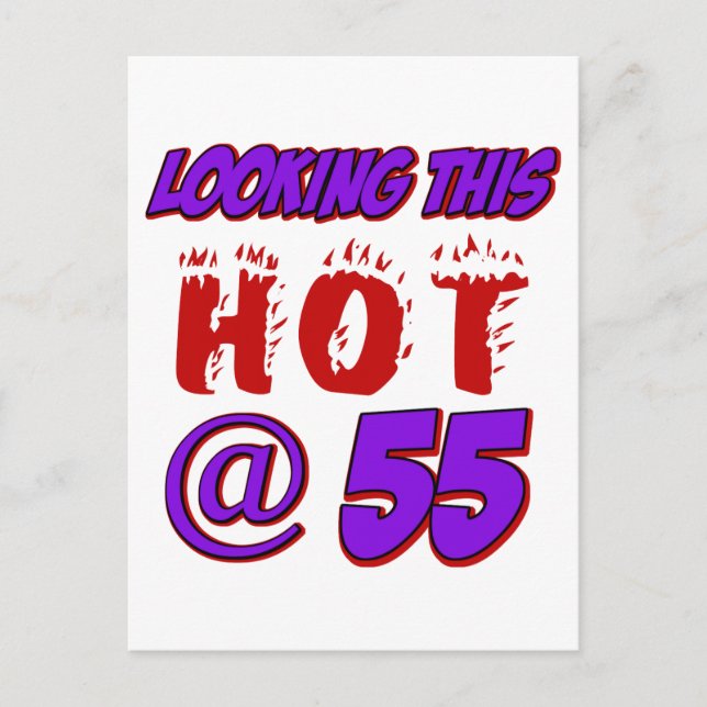 Postal diseños de cumpleaños de 55 años (Anverso)