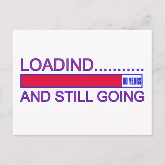 POSTAL DISEÑOS DE CUMPLEAÑOS DE 80 AÑOS (Anverso)