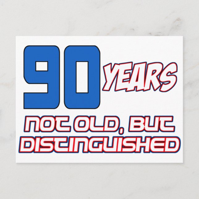 POSTAL DISEÑOS DE CUMPLEAÑOS DE 90 AÑOS (Anverso)