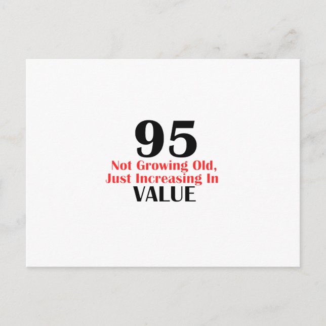 Postal diseños de cumpleaños de 95 años (Anverso)