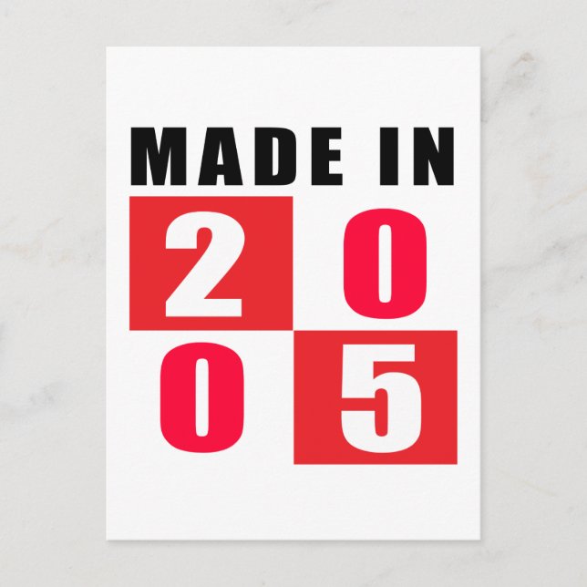 Postal Diseños De Cumpleaños Realizados En 2005 (Anverso)