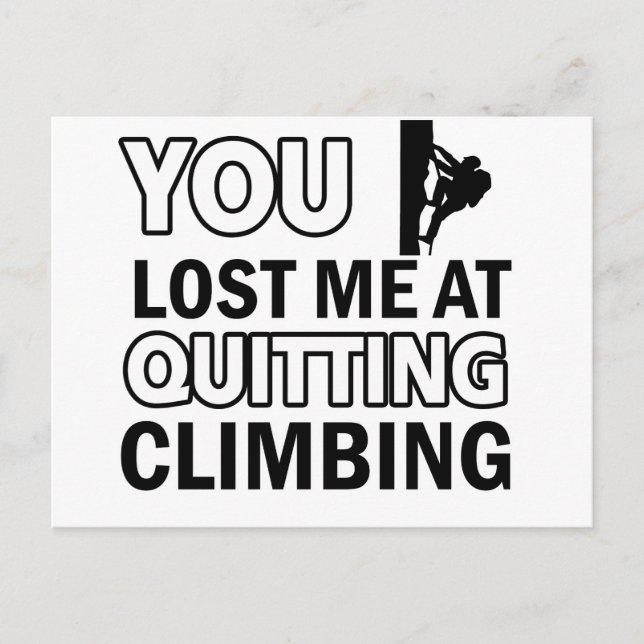 Postal Diseños de escalada de rocas (Anverso)