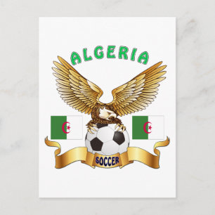 Postal Diseños de fútbol de Argelia