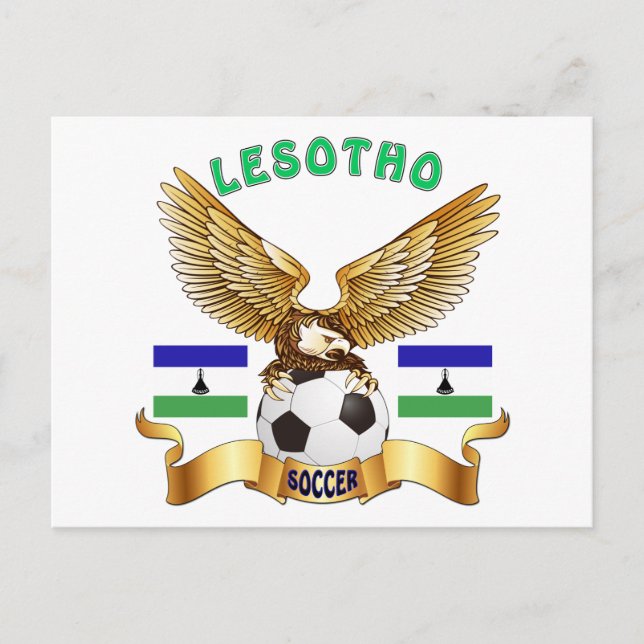 Postal Diseños de fútbol de Lesoto (Anverso)