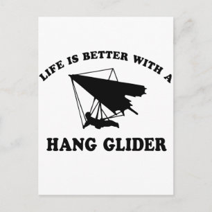 Postal Diseños de Hang Glider Vector
