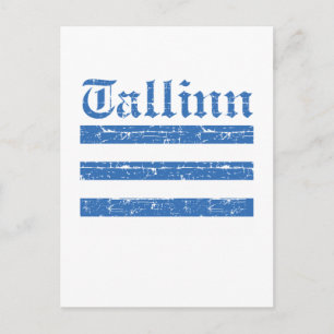 Postal Diseños de la bandera de la ciudad de tallinn de G