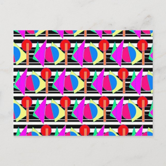 Postal Diseños de los años 80 (Anverso)