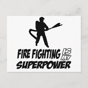 Postal Diseños de lucha contra incendios