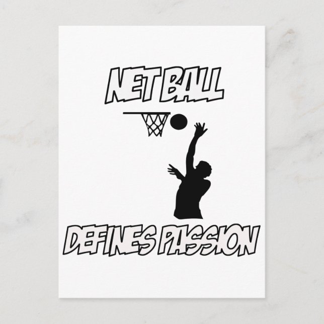 Postal diseños de netball (Anverso)