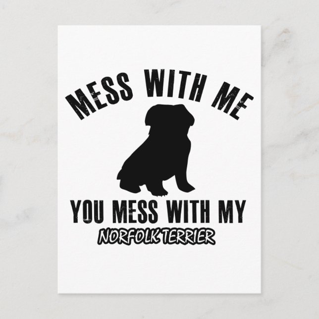 Postal Diseños de Norfolk terrier (Anverso)