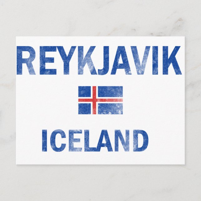 Postal Diseños de Reykjavik Islandia (Anverso)