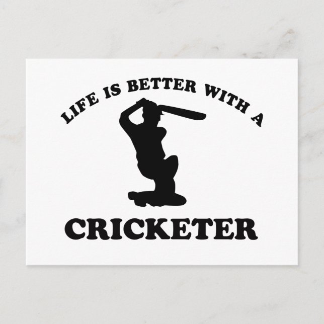 Postal Diseños de vectores de cricket (Anverso)