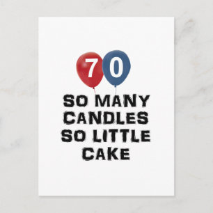 Postal Diseños de velas de 70 años