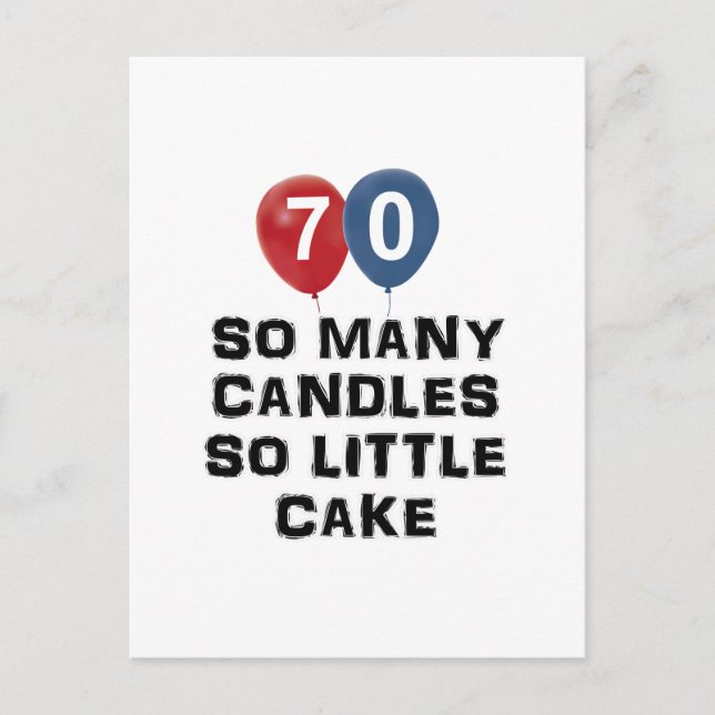 Postal Diseños de velas de 70 años (Anverso)