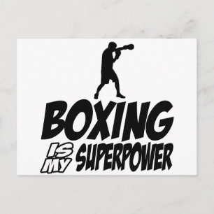Postal Diseños deportivos de boxeo