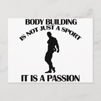 Postal Diseños deportivos de construcción de cuerpos