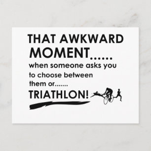 Postal Diseños deportivos de triatlón