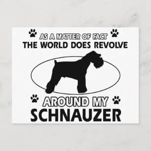 Postal diseños divertidos de SCHNAUZER
