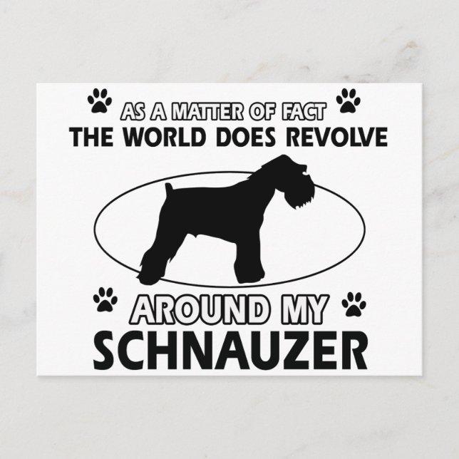 Postal diseños divertidos de SCHNAUZER (Anverso)